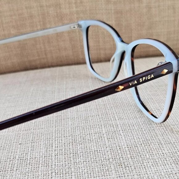 Via Spiga Women Eyeglasses Frame Tortoise/Blue Tone Glasses 55[]16 135 Eye Wear main image 8